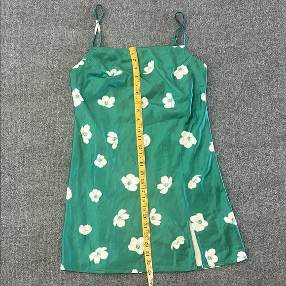 Princess Polly Teal Floral Mini Dress Size 6 - Picture 7 of 8